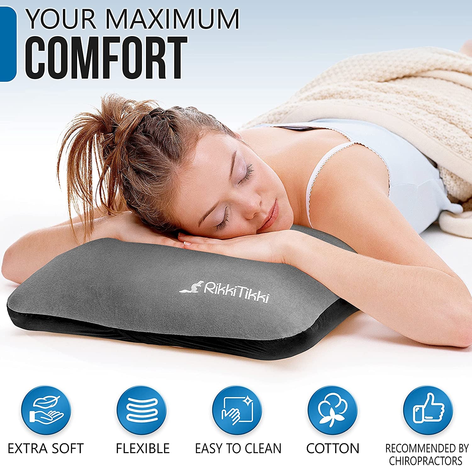 Inflatable Camping Pillow - Hiking Pillow Ultralight - Backpacking Pillow Lightweight - Camp Pillow Compressible - Blow up Camping Pillow
